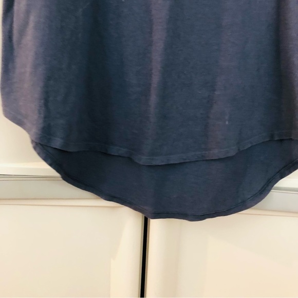 LC Lauren Condrad dark blue rainbow 🌈 short sleeve womens shirt size Medium - Picture 4 of 5